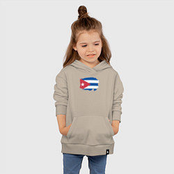 Толстовка детская хлопковая Флаг Кубы, цвет: миндальный — фото 2