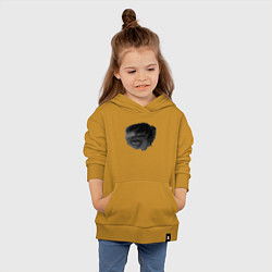 Толстовка детская хлопковая Черные глаза, цвет: горчичный — фото 2