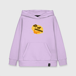 Толстовка детская хлопковая Хмм смайл, цвет: лаванда