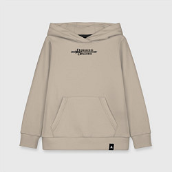 Толстовка детская хлопковая Днд лого с мечом, цвет: миндальный