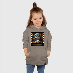 Толстовка детская хлопковая Рыжий кот крестный отец: просишь без уважения, цвет: утренний латте — фото 2