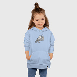 Толстовка детская хлопковая Bird song, цвет: мягкое небо — фото 2