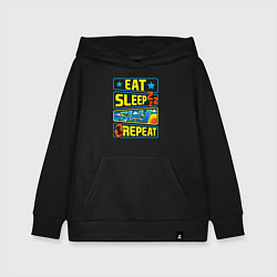 Детская толстовка-худи Eat sleep fly