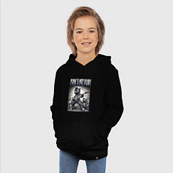Толстовка детская хлопковая Black kitten - punks not dead, цвет: черный — фото 2