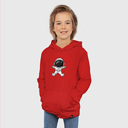 Толстовка детская хлопковая Spaceman rock, цвет: красный — фото 2