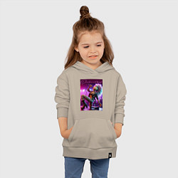 Толстовка детская хлопковая Барби поёт панк-рок, цвет: миндальный — фото 2