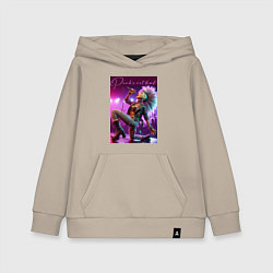 Толстовка детская хлопковая Барби поёт панк-рок, цвет: миндальный