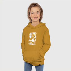 Толстовка детская хлопковая Punk music, цвет: горчичный — фото 2