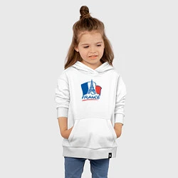 Толстовка детская хлопковая France, цвет: белый — фото 2