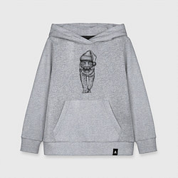 Толстовка детская хлопковая Тигр в новогоднем колпаке, цвет: меланж