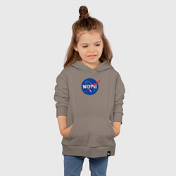 Толстовка детская хлопковая Nope NASA, цвет: утренний латте — фото 2