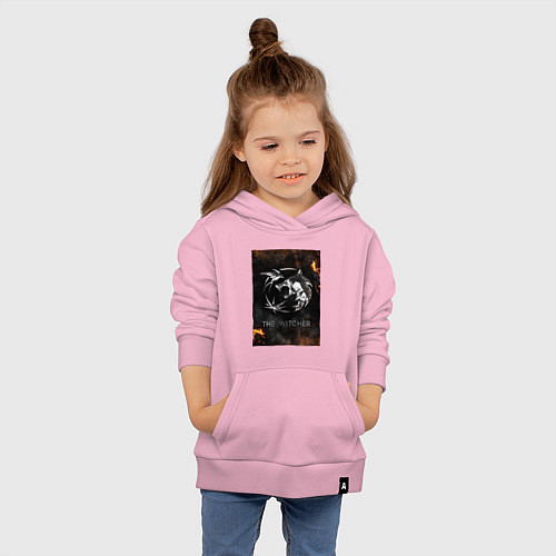 Детская толстовка-худи The Witcher - Logo / Светло-розовый – фото 4