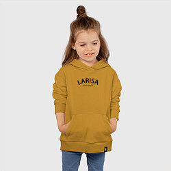 Толстовка детская хлопковая Larisa never alone - motto, цвет: горчичный — фото 2