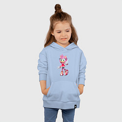 Толстовка детская хлопковая Соник Эми, цвет: мягкое небо — фото 2