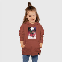 Толстовка детская хлопковая Евангелион нового поколения робот, цвет: кирпичный — фото 2