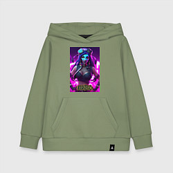 Толстовка детская хлопковая League of Legends Akali Kda, цвет: авокадо
