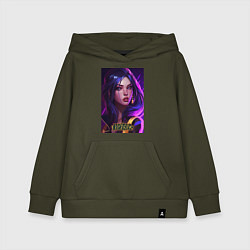 Толстовка детская хлопковая League of Legends Kaisa Kda, цвет: хаки