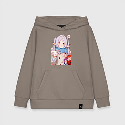 Толстовка детская хлопковая Sousou no Frieren: Heart, цвет: утренний латте
