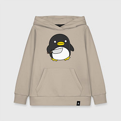 Детская толстовка-худи Линукс пингвин