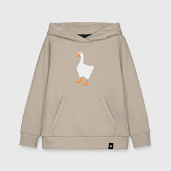 Толстовка детская хлопковая Untitled goose game honk, цвет: миндальный