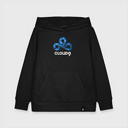 Детская толстовка-худи Cloud9 - blue cloud logo