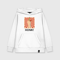 Толстовка детская хлопковая Гусь honk, цвет: белый