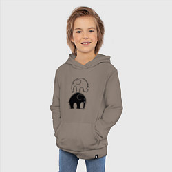 Толстовка детская хлопковая Cute elephants, цвет: утренний латте — фото 2
