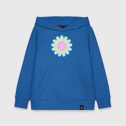 Толстовка детская хлопковая Круговые фигуры, цвет: синий