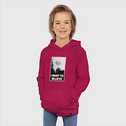 Толстовка детская хлопковая X files - dumpling, цвет: маджента — фото 2