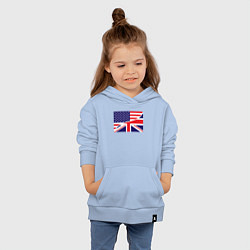 Толстовка детская хлопковая США и Великобритания, цвет: мягкое небо — фото 2