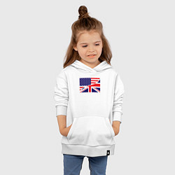 Толстовка детская хлопковая США и Великобритания, цвет: белый — фото 2