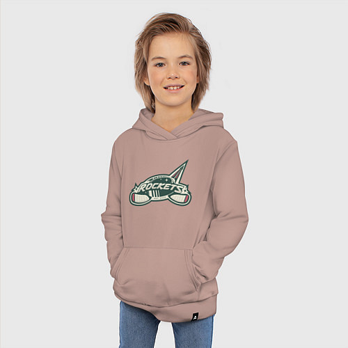 Детская толстовка-худи Rockets Minsk Hockey 2023 / Пыльно-розовый – фото 3