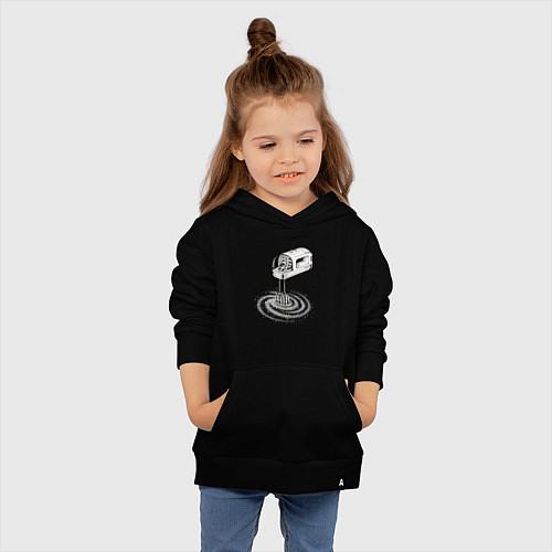 Детская толстовка-худи Космический миксер / Черный – фото 4