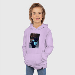 Толстовка детская хлопковая Бездомный бог кот Ято, цвет: лаванда — фото 2