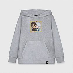 Толстовка детская хлопковая Арт по аниме о владыке демонов и его жене эльфийке, цвет: меланж