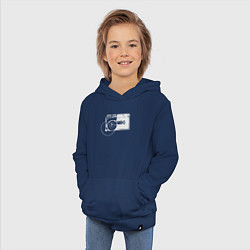 Толстовка детская хлопковая Кассета и плёнка, цвет: тёмно-синий — фото 2