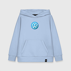 Толстовка детская хлопковая Volkswagen logo blue, цвет: мягкое небо