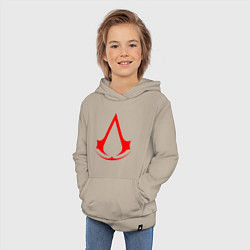 Толстовка детская хлопковая Red logo of assassins, цвет: миндальный — фото 2