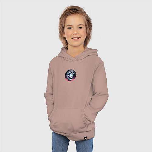 Детская толстовка-худи Голова древней статуи vaporwave / Пыльно-розовый – фото 3