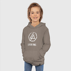 Толстовка детская хлопковая Линкин Парк рок, цвет: утренний латте — фото 2