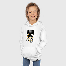 Толстовка детская хлопковая Гуси - не трогай мой телефон, цвет: белый — фото 2