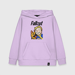 Толстовка детская хлопковая Vault boy and shepherd, цвет: лаванда