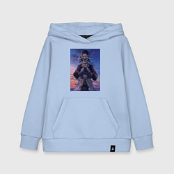 Толстовка детская хлопковая Моя геройская академия Всемогущий Идзуку Мидория, цвет: мягкое небо