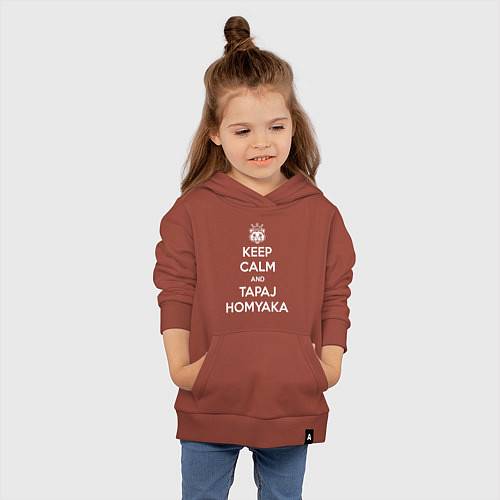 Детская толстовка-худи Тапай хомяка / Кирпичный – фото 4
