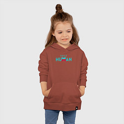 Толстовка детская хлопковая Once human logo, цвет: кирпичный — фото 2