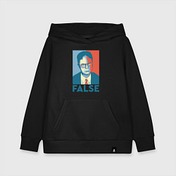 Толстовка детская хлопковая Dwight false - офис, цвет: черный