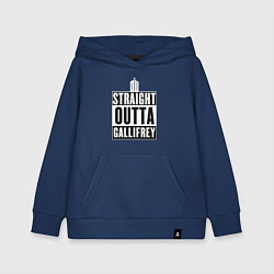 Толстовка детская хлопковая Straight outta gallifrey, цвет: тёмно-синий