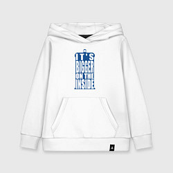 Толстовка детская хлопковая Its bigger on the inside, цвет: белый