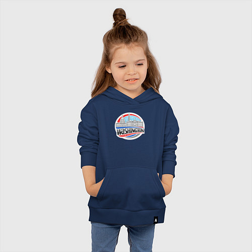 Детская толстовка-худи USA Washington / Тёмно-синий – фото 4