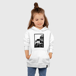 Толстовка детская хлопковая Porsche 911 автомобиль, цвет: белый — фото 2